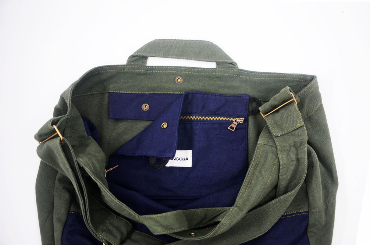 <a 002i1>Fungolia 2-in-1 Canvas tote bag - 17" Large size