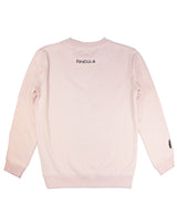 <a>Fungolia フリース クルーネックスウェットシャツ - 大きな羽根 (ライトピンク)</a>