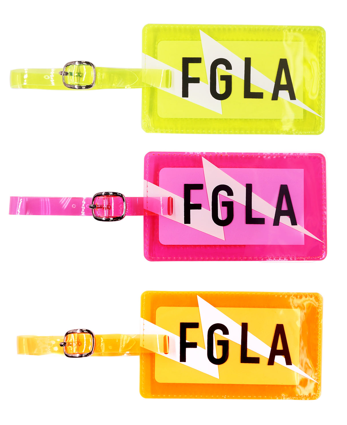 <A 000a001a99b2> Fungolia Premium PVC Neon Luggage Tag - FGLA