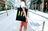 <a>Fungolia WBF フェザーズ コットンキャンバス トートバッグ（ブラック）</a>